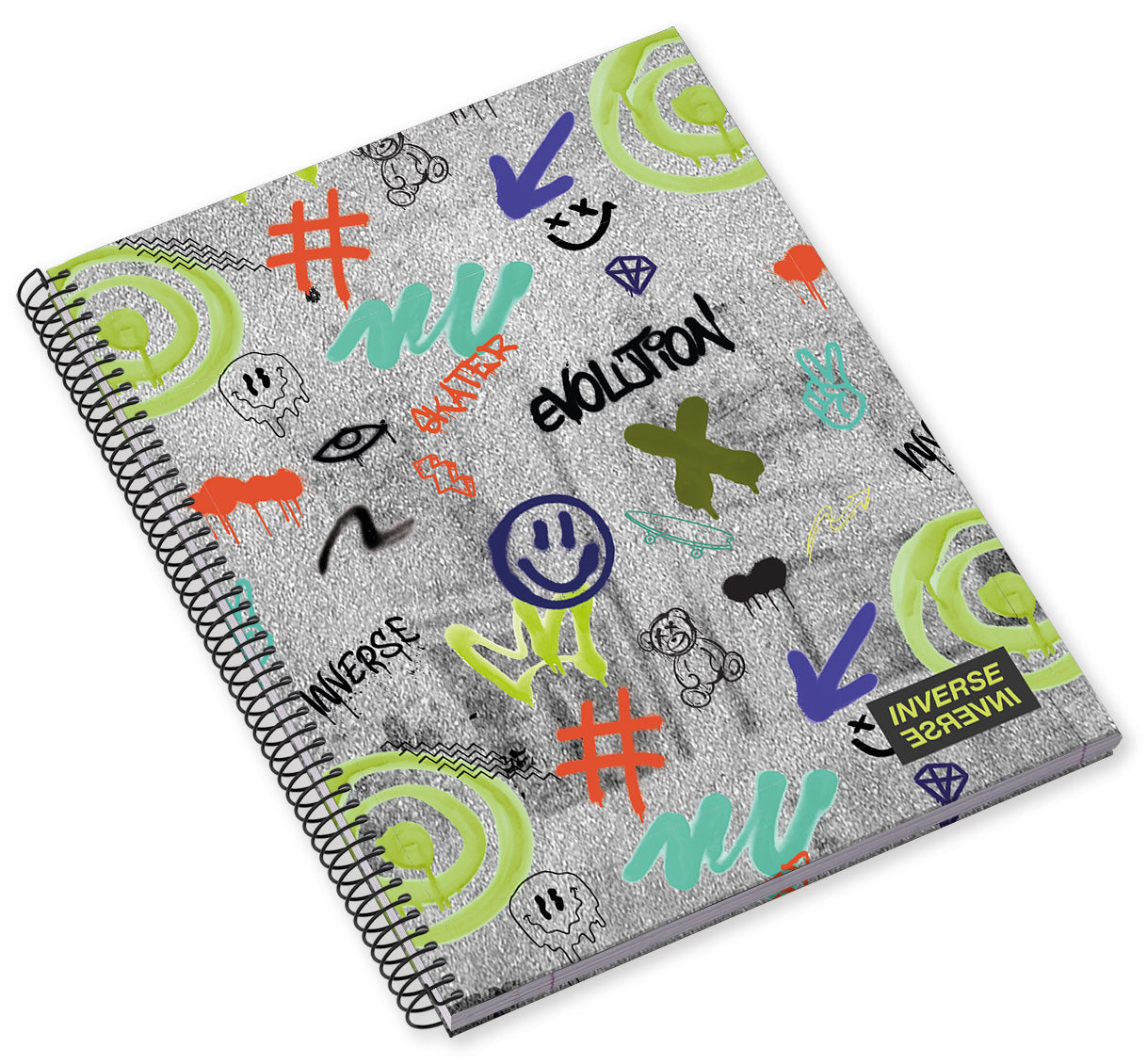 Caderno Espiral Capa Dura A5 80F 90G Teen Inverse Quadriculado 24 ( Imagem 4 de 4 ) - Preview