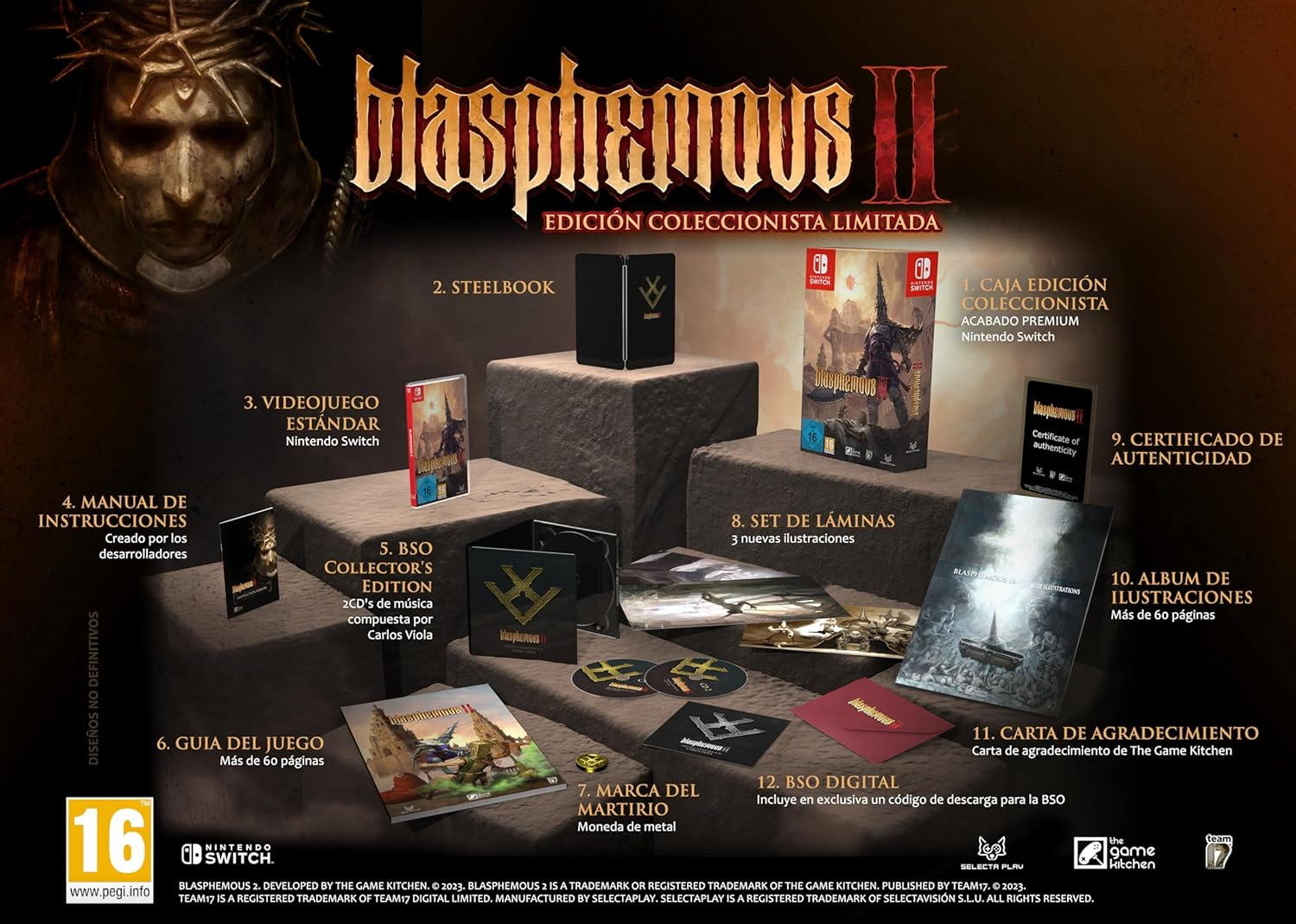 Blasphemous II - Collector's Edition Nintendo Switch ( Imagem 2 de 2 ) - Preview