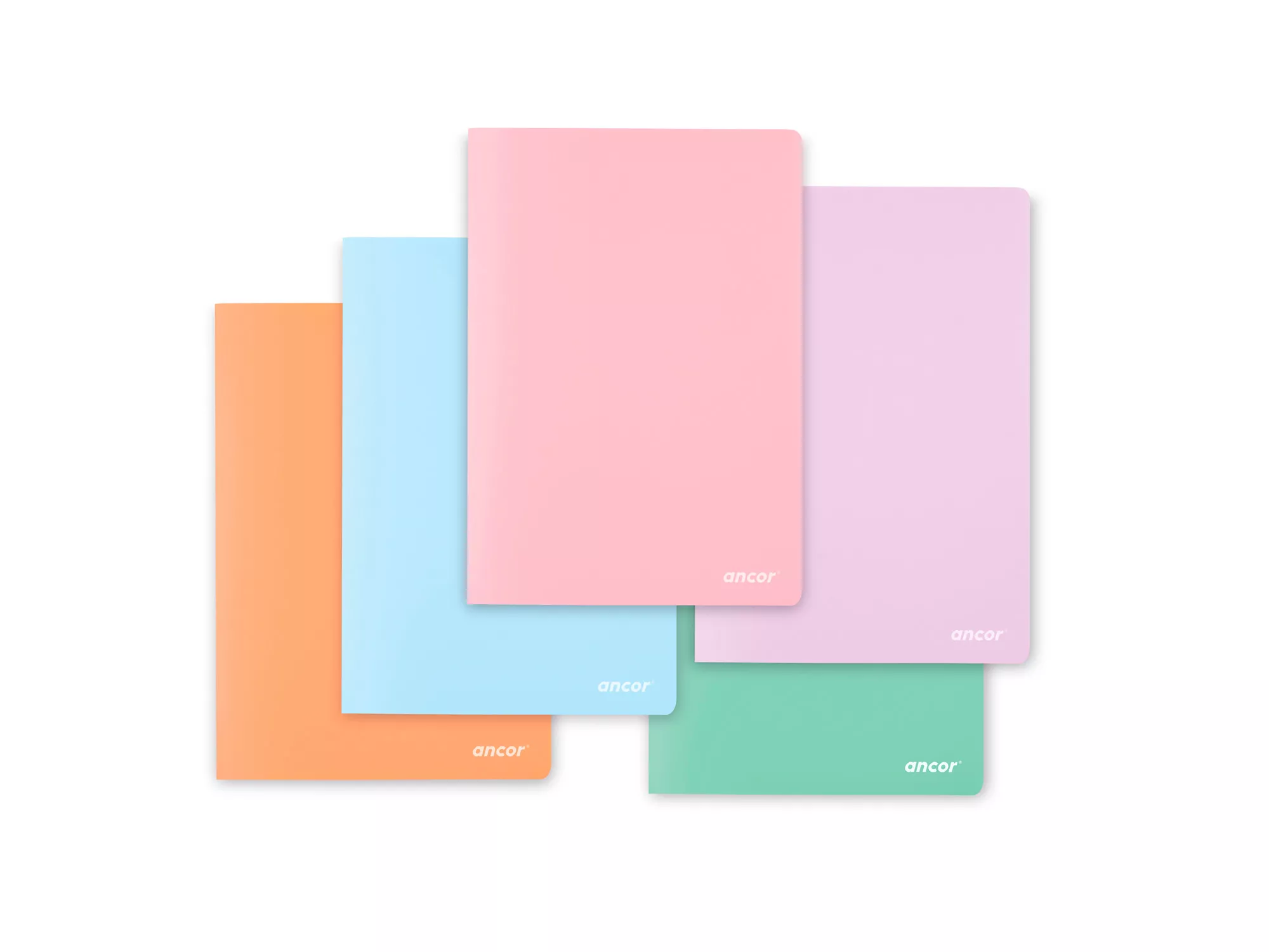 Caderno A4 Capa Pp Agrafado Ancor Cst Quadriculado Cores Pastel 48Fl 90G Sortido 94824 ( Imagem 2 de 2 ) - Preview