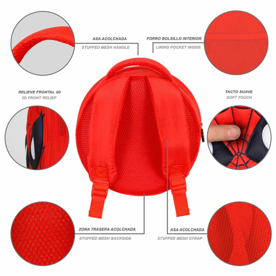 Marvel Homem-Aranha Send Mochila Emoji, Vermelha ( Imagem 5 de 5 ) - Preview