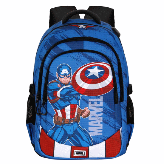 Marvel Capitão América Gears Mochila Running PLUS, Azul ( Imagem 3 de 5 ) - Preview