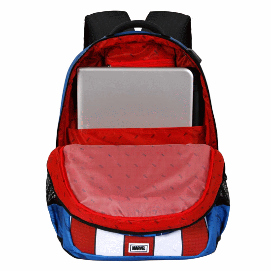 Marvel Capitão América Gears Mochila Running PLUS, Azul ( Imagem 5 de 5 ) - Preview