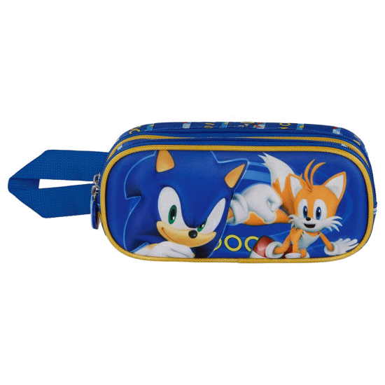 Sonic The Hedgehog - SEGA Tails Estojo Duplo 3D, Azul ( Imagem 2 de 4 ) - Preview