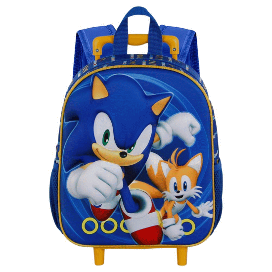 Sonic The Hedgehog - SEGA Tails Mochila 3D com Rodas Pequena, Azul ( Imagem 3 de 5 ) - Preview