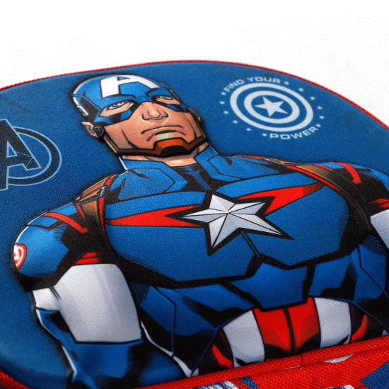 Marvel Capitão América First Lancheira 3D, Azul ( Imagem 4 de 5 ) - Preview