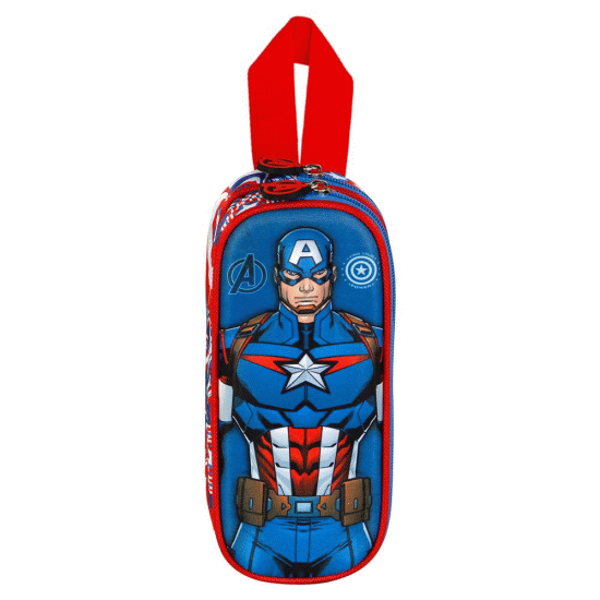 Marvel Capitão América First Estojo Duplo 3D, Azul ( Imagem 4 de 4 ) - Preview