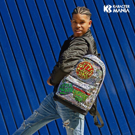 TEENAGE MUTANT NINJA Tartarugas Ninja Pizza Time Mochila HS FAN 2.0, Multicolorido ( Imagem 2 de 5 ) - Preview
