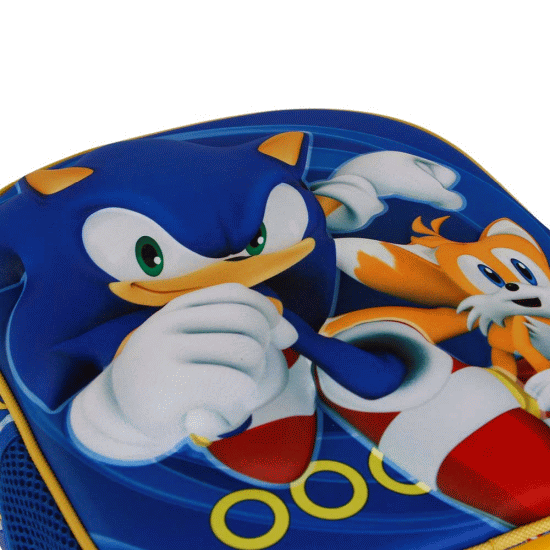 Sonic The Hedgehog - SEGA Tails Mochila 3D com Rodas Pequena, Azul ( Imagem 2 de 5 ) - Preview