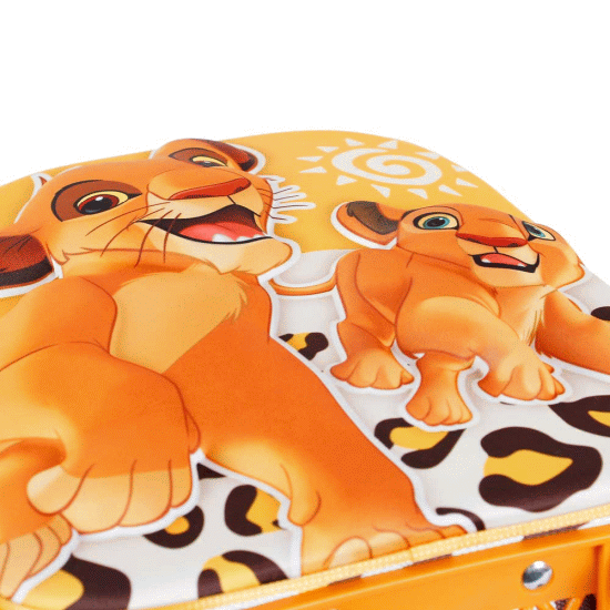 Disney O Rei Leão Africa Mochila 3D com Rodas Pequena, Amarela ( Imagem 2 de 5 ) - Preview