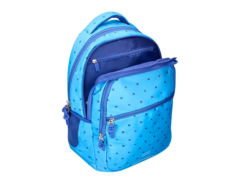 Mochila escolar liderpapel multibolso desenho azul 450x145x300 mm ( Imagem 4 de 14 ) - Preview