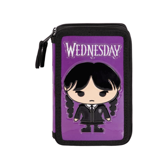 Wednesday Chibi Estojo para Lápis Completo Triplo, Lilás ( Imagem 4 de 5 ) - Preview