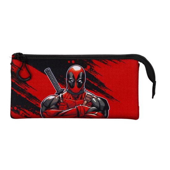 Marvel Deadpool Bad Estojo Triplo, Vermelha ( Imagem 2 de 3 ) - Preview