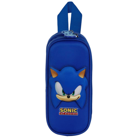 Sonic The Hedgehog - SEGA Face Estojo Duplo 3D, Azul ( Imagem 2 de 4 ) - Preview