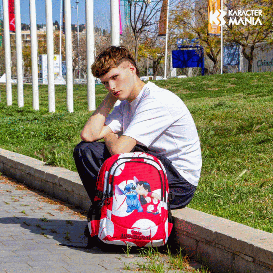 Disney Lilo e Stitch Kiss Mochila Running PLUS, Vermelha ( Imagem 2 de 4 ) - Preview