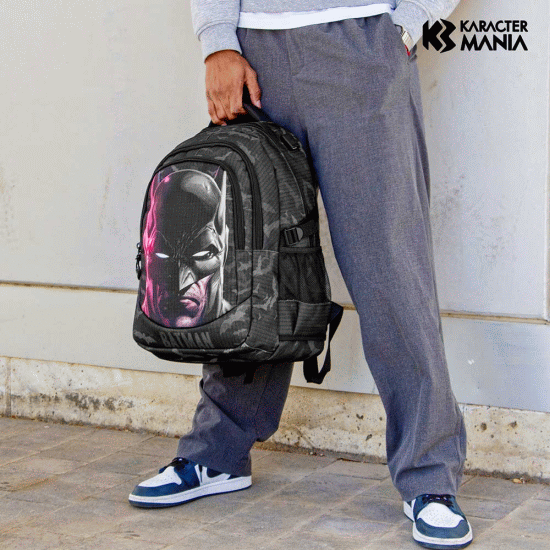 DC Comics Batman Face Mochila Running PLUS, Preta ( Imagem 4 de 4 ) - Preview