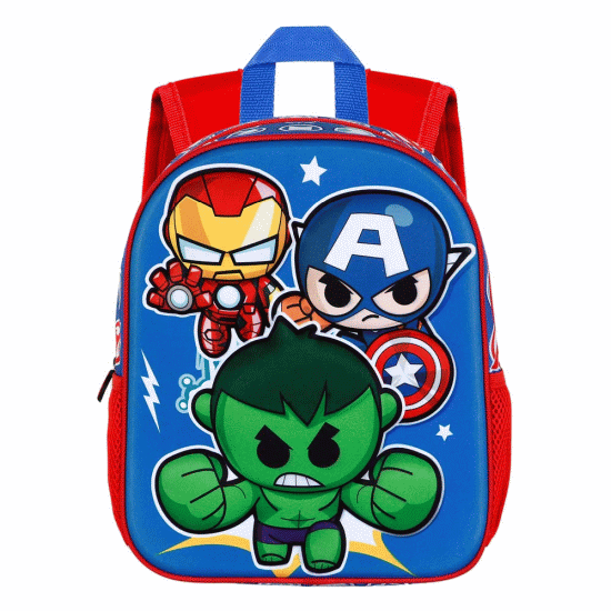 Marvel Os Vingadores Mini Heroes Mochila 3D Pequena, Multicolorido ( Imagem 3 de 5 ) - Preview