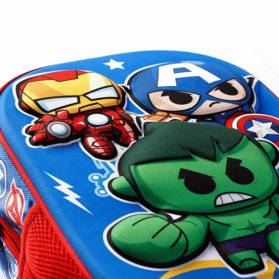 Marvel Os Vingadores Mini Heroes Mochila 3D Pequena, Multicolorido ( Imagem 5 de 5 ) - Preview