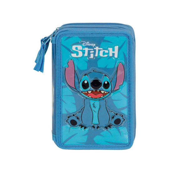 Disney Lilo & Stitch Complete Triple Pencil Case, Blue ( Imagem 3 de 5 ) - Preview