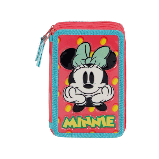 Disney Minnie Mouse Fresh Estojo para Lápis Completo Triplo, Rosa ( Imagem 2 de 5 ) - Preview