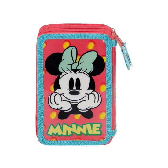 Disney Minnie Mouse Fresh Estojo para Lápis Completo Triplo, Rosa ( Imagem 4 de 5 ) - Preview