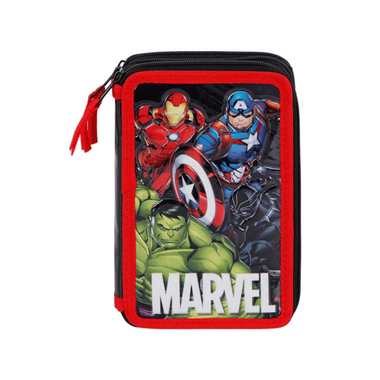 Marvel Os Vingadores Group Estojo para Lápis Completo Triplo, Multicolorido ( Imagem 2 de 5 ) - Preview