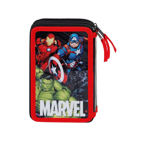 Marvel Os Vingadores Group Estojo para Lápis Completo Triplo, Multicolorido ( Imagem 4 de 5 ) - Preview