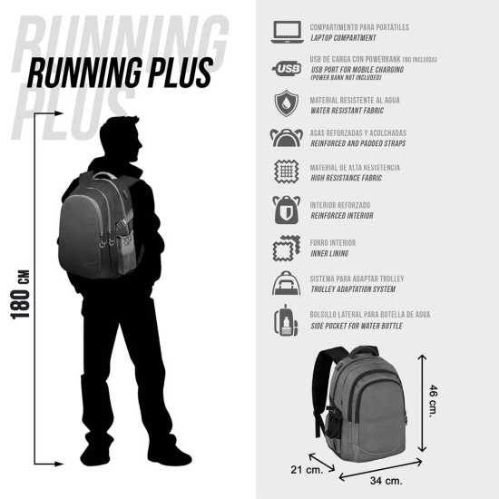 Oh My Pop Daydream Mochila Running PLUS, Rosa ( Imagem 4 de 4 ) - Preview