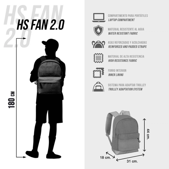 Wednesday Cute Mochila HS FAN 2.2, Cinza ( Imagem 4 de 4 ) - Preview