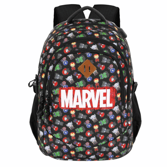 Marvel Os Vingadores Chibi Mochila Running PLUS, Preta ( Imagem 3 de 4 ) - Preview