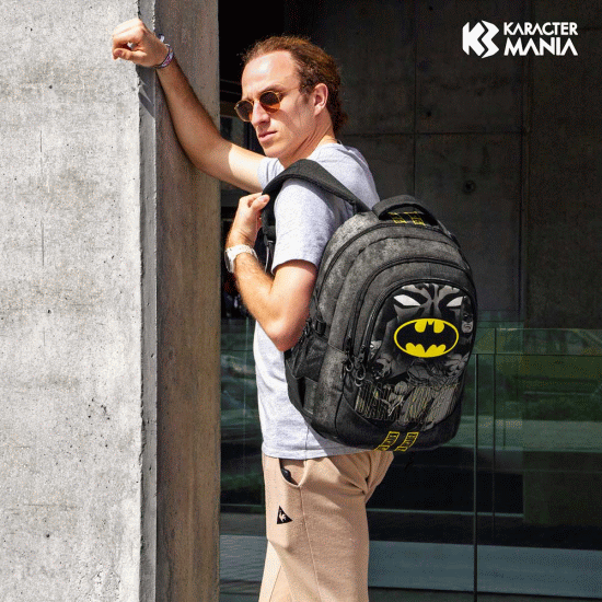 DC Comics Batman Caped Mochila Running PLUS, Preta ( Imagem 4 de 4 ) - Preview
