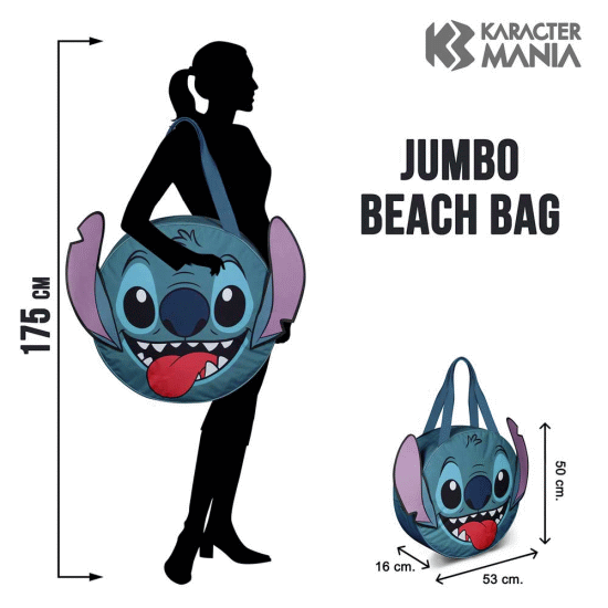 Disney Lilo e Stitch Face Saco de Praia Soleil, Azul ( Imagem 4 de 4 ) - Preview