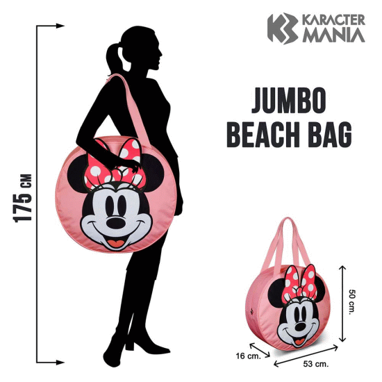 Disney Minnie Mouse Face Soleil Beach Bag, Black ( Imagem 2 de 4 ) - Preview