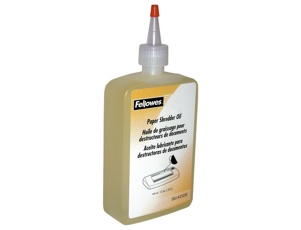 Oleo lubrificante fellowes para destruidoras de documentos 350 ml ( Imagem 2 de 9 ) - Preview