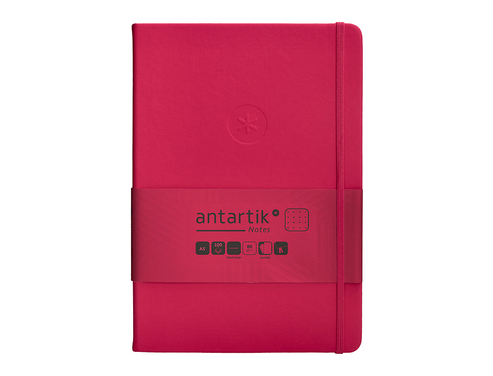 Caderno com elastico antartik capa dura a5 folhas pontos bordeaux 100 folhas 80 gr fsc ( Imagem 2 de 11 ) - Preview