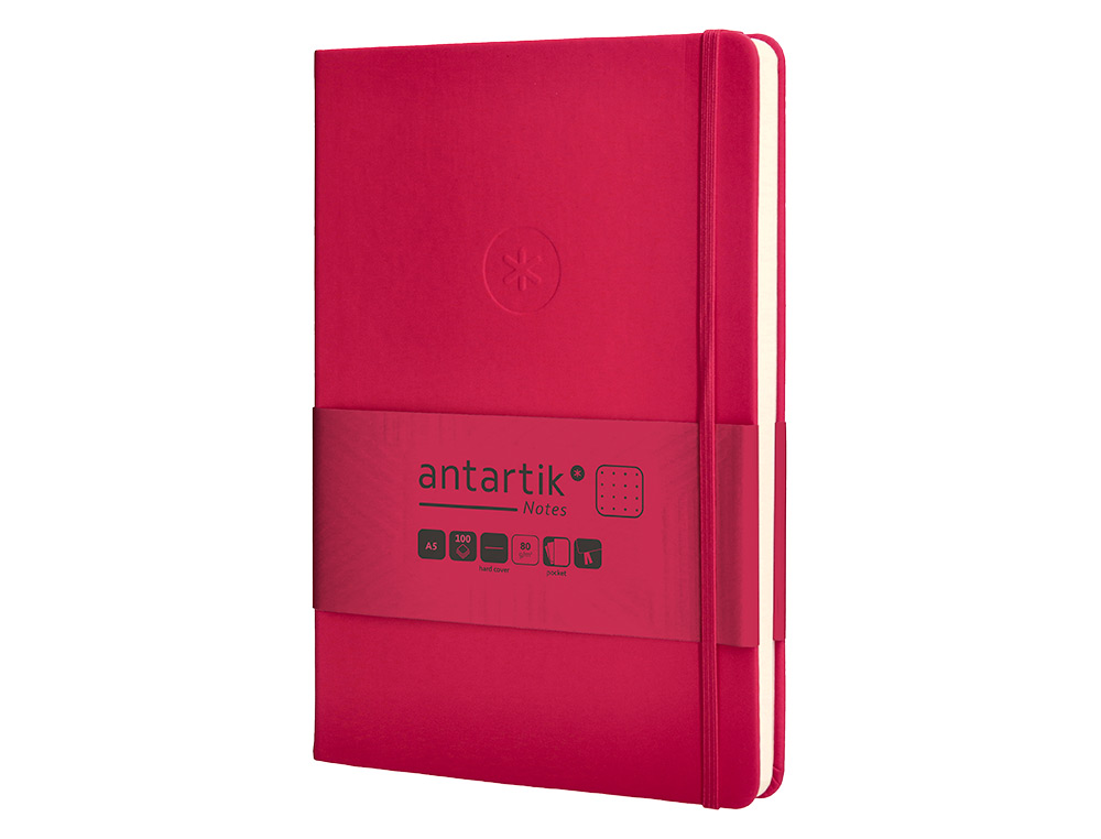 Caderno com elastico antartik capa dura a5 folhas pontos bordeaux 100 folhas 80 gr fsc ( Imagem 4 de 11 ) - Preview