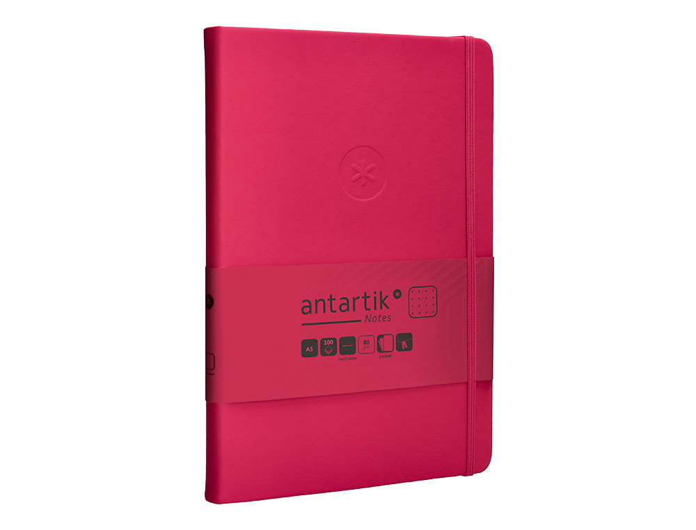 Caderno com elastico antartik capa dura a5 folhas pontos bordeaux 100 folhas 80 gr fsc ( Imagem 5 de 11 ) - Preview