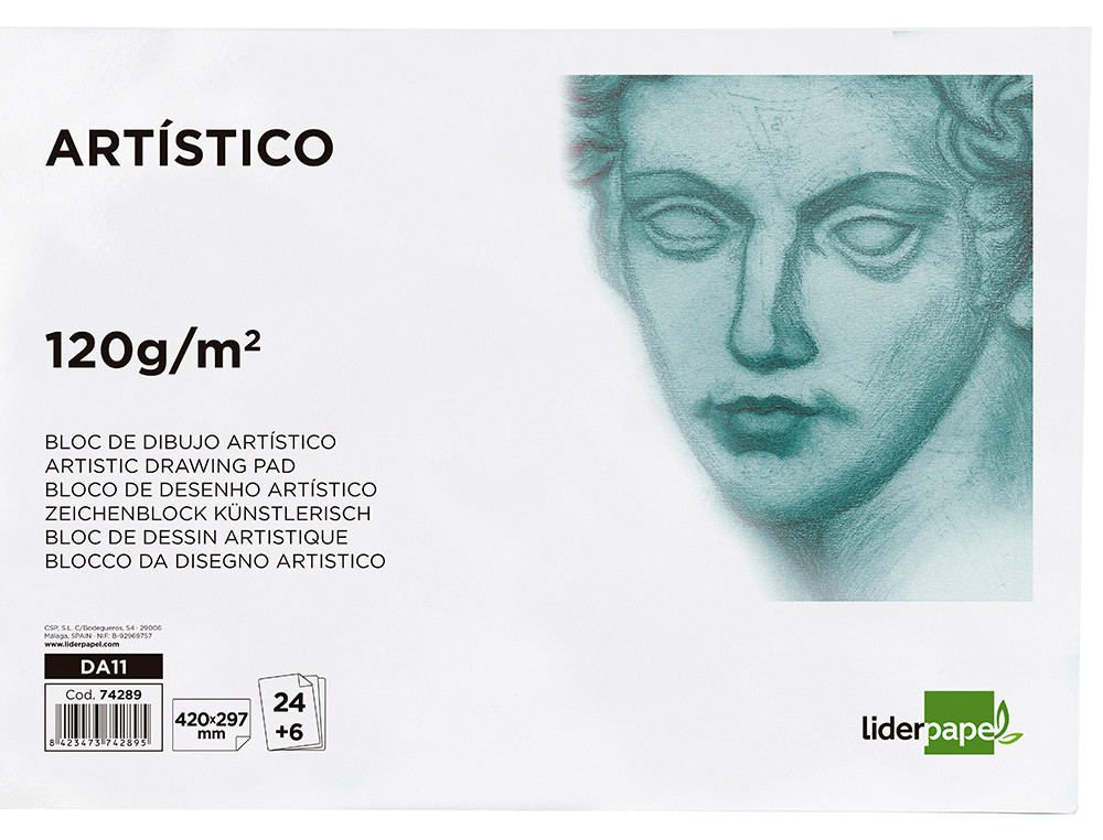 Bloco de desenho liderpapel artistico colado A3 ( Imagem 2 de 14 ) - Preview