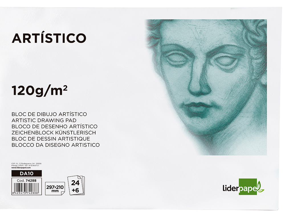 Bloco de desenho liderpapel artistico colado A4 ( Imagem 2 de 14 ) - Preview