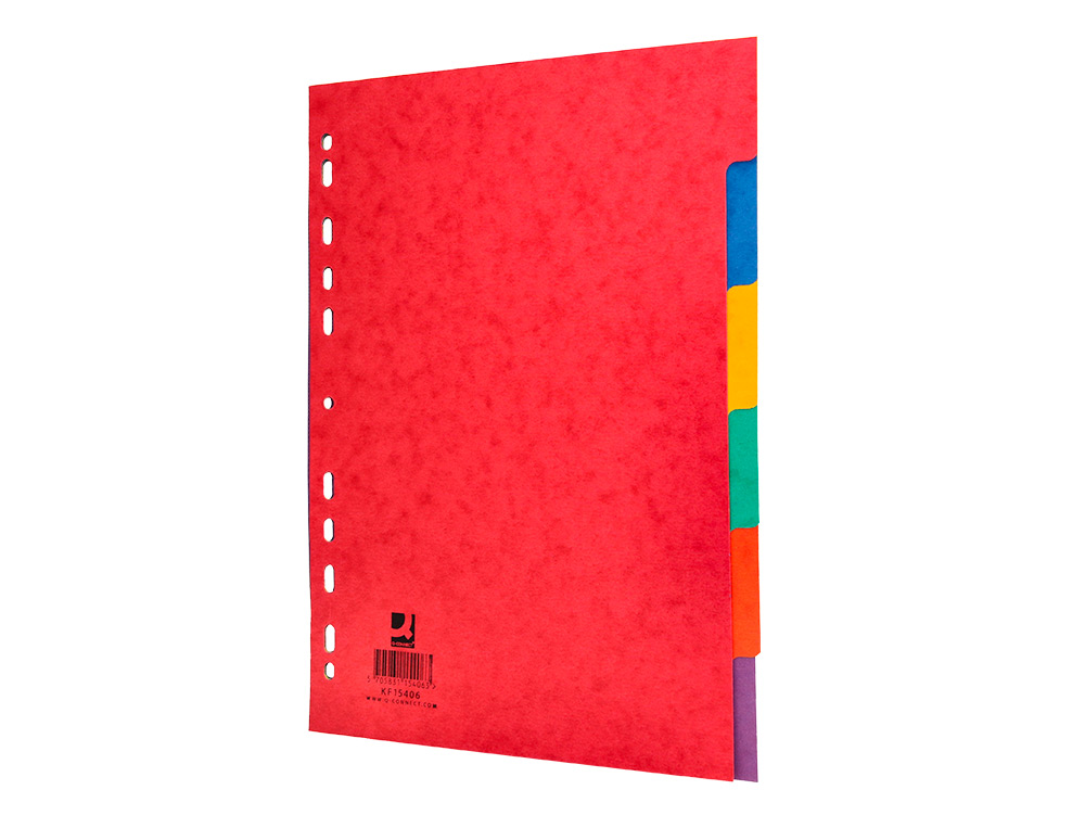 Q-Connect Glossy Cardstock Divider Set of 6 DIN A4 Multi-Perforated Dividers ( Imagem 3 de 9 ) - Preview