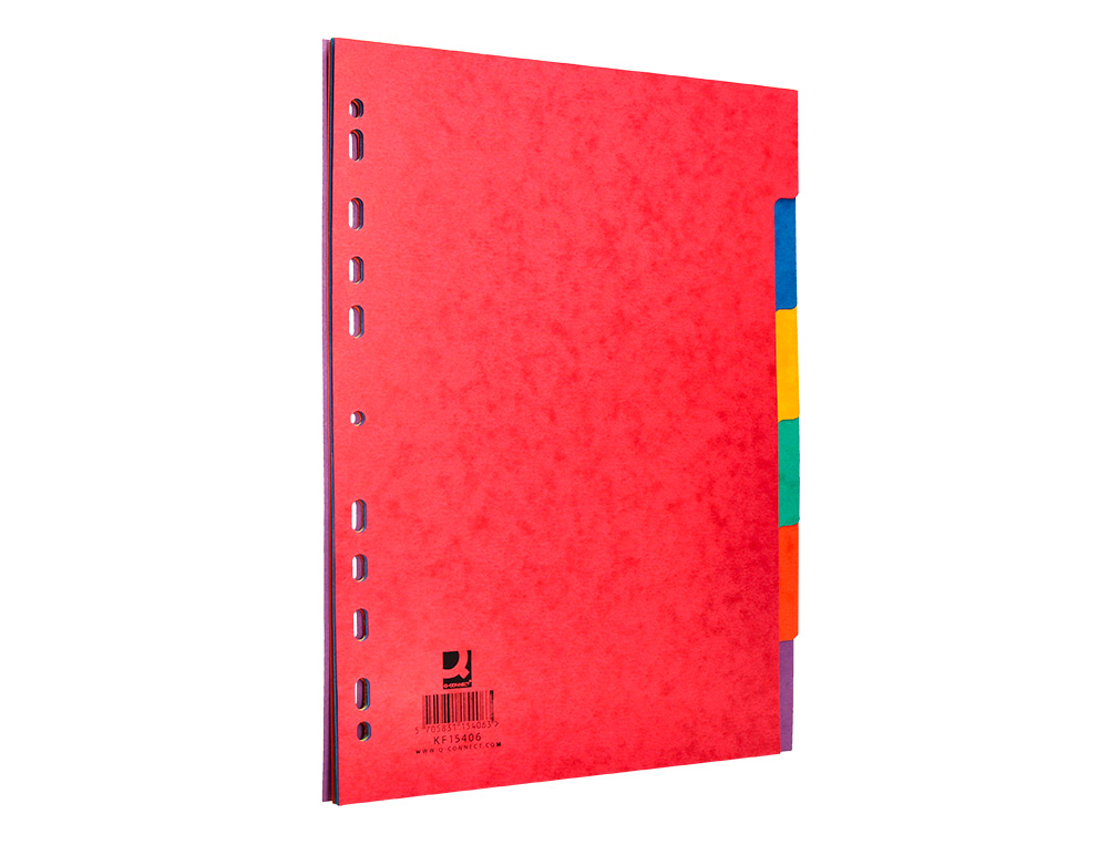 Q-Connect Glossy Cardstock Divider Set of 6 DIN A4 Multi-Perforated Dividers ( Imagem 5 de 9 ) - Preview