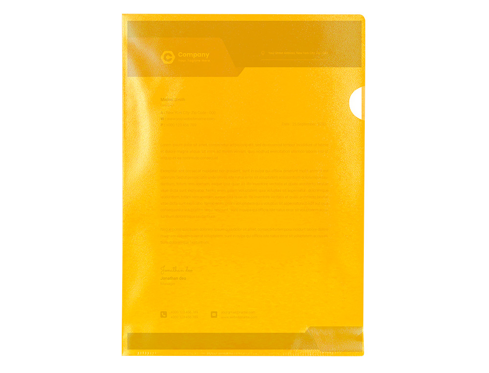 Bolsa dossier q-connect em plastico din a4 120 microns amarelo caixa de 100 unidades ( Imagem 2 de 10 ) - Preview