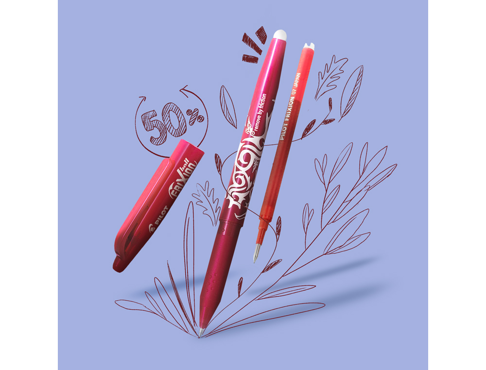 PILOT - 3 REC. FRIXION RED. 0.7 - BLS-FR7-R-S3 ( Imagem 5 de 12 ) - Preview