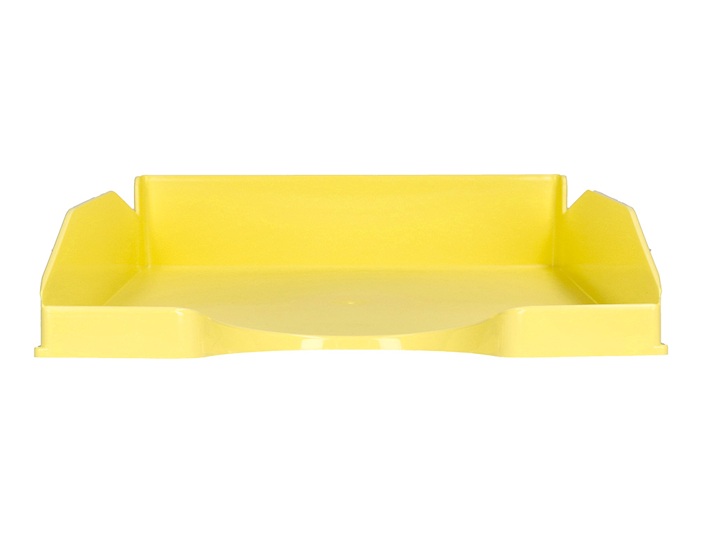 Bandeja de secretaria q-connect amarelo pastel opaco 240x70x340mm ( Imagem 2 de 6 ) - Preview