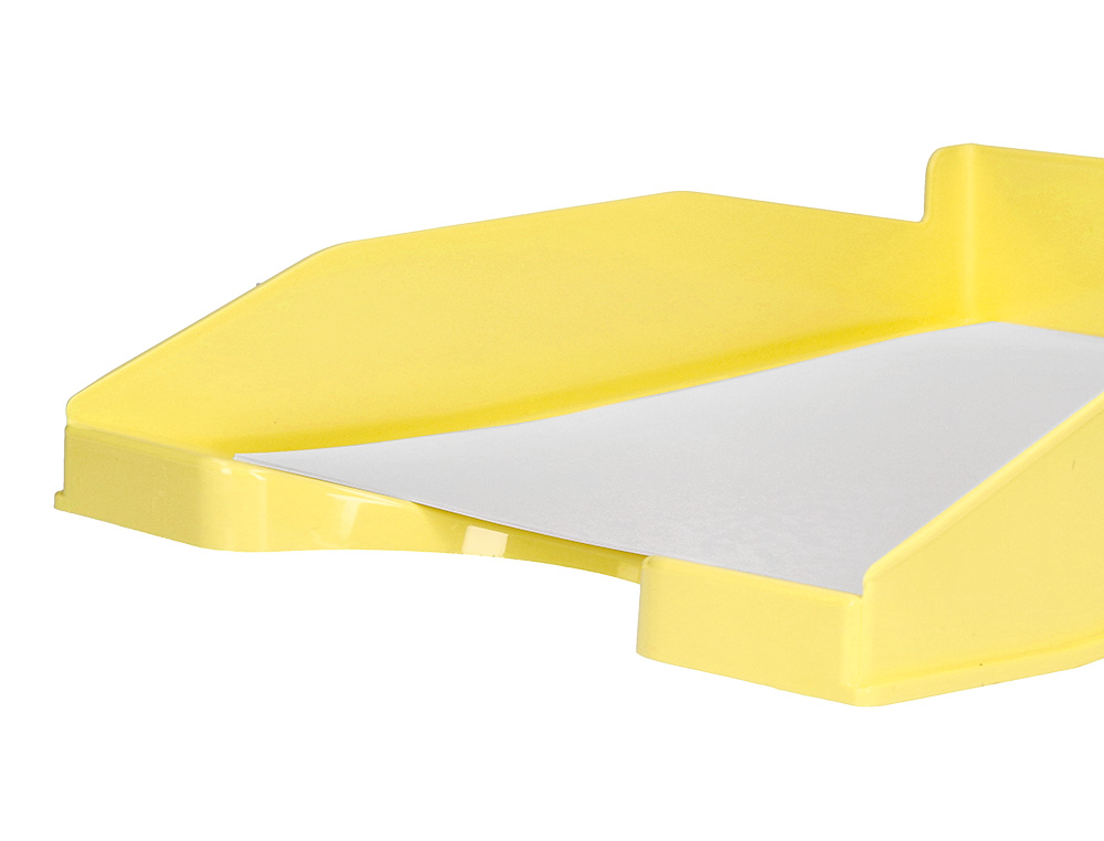 Bandeja de secretaria q-connect amarelo pastel opaco 240x70x340mm ( Imagem 5 de 6 ) - Preview
