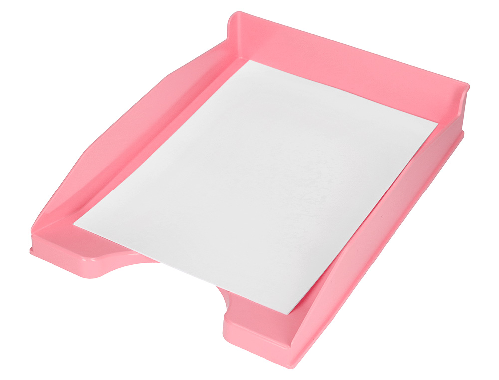 Bandeja de secretaria q-connect rosa pastel opaco 240x70x340mm ( Imagem 4 de 6 ) - Preview