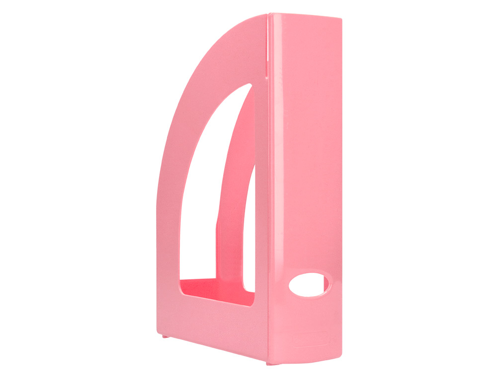Porta revistas plastico q-connect cor rosa pastel ( Imagem 4 de 7 ) - Preview