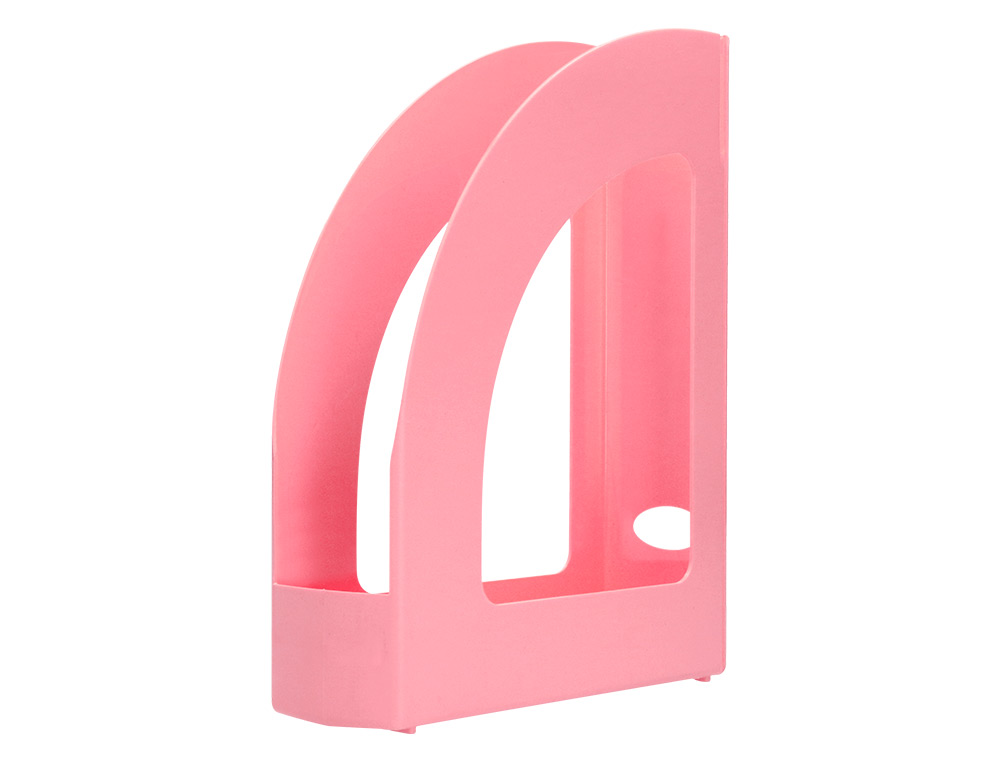 Porta revistas plastico q-connect cor rosa pastel ( Imagem 5 de 7 ) - Preview