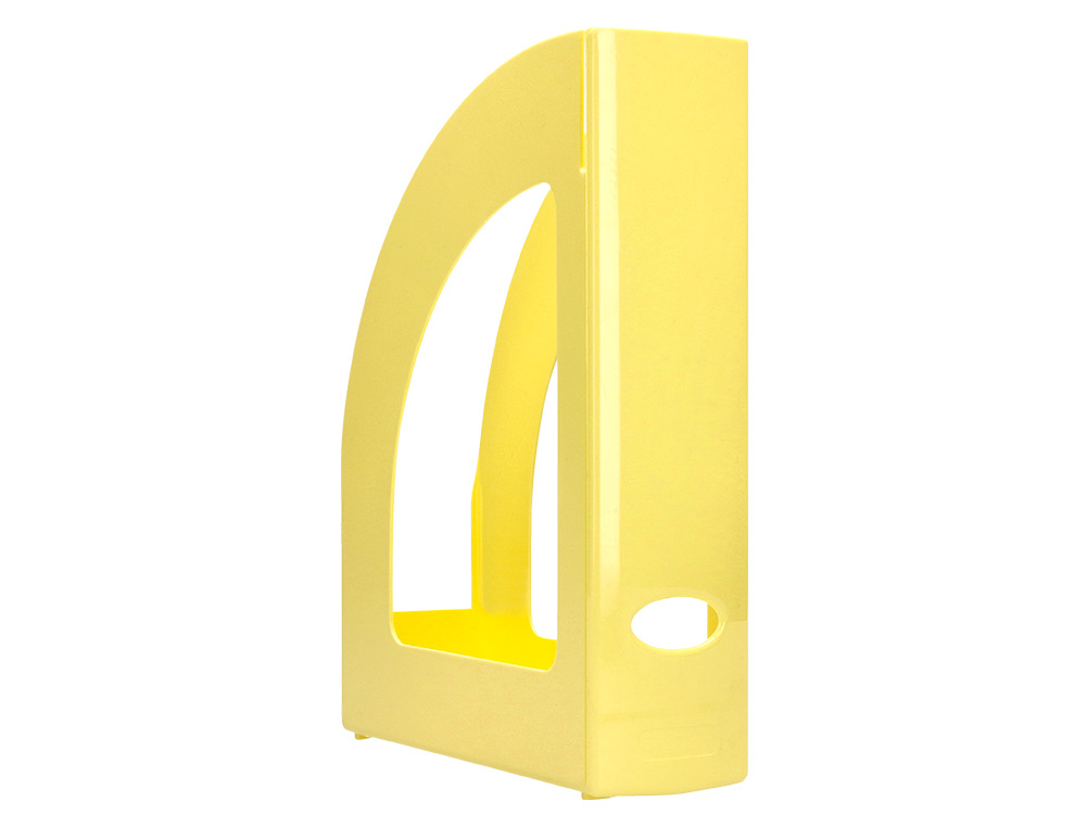 Porta revistas plastico q-connect cor amarelo pastel ( Imagem 4 de 7 ) - Preview