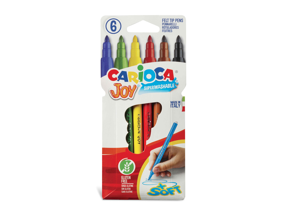 Marcador carioca joy caixa de 6 cores ( Imagem 2 de 5 ) - Preview