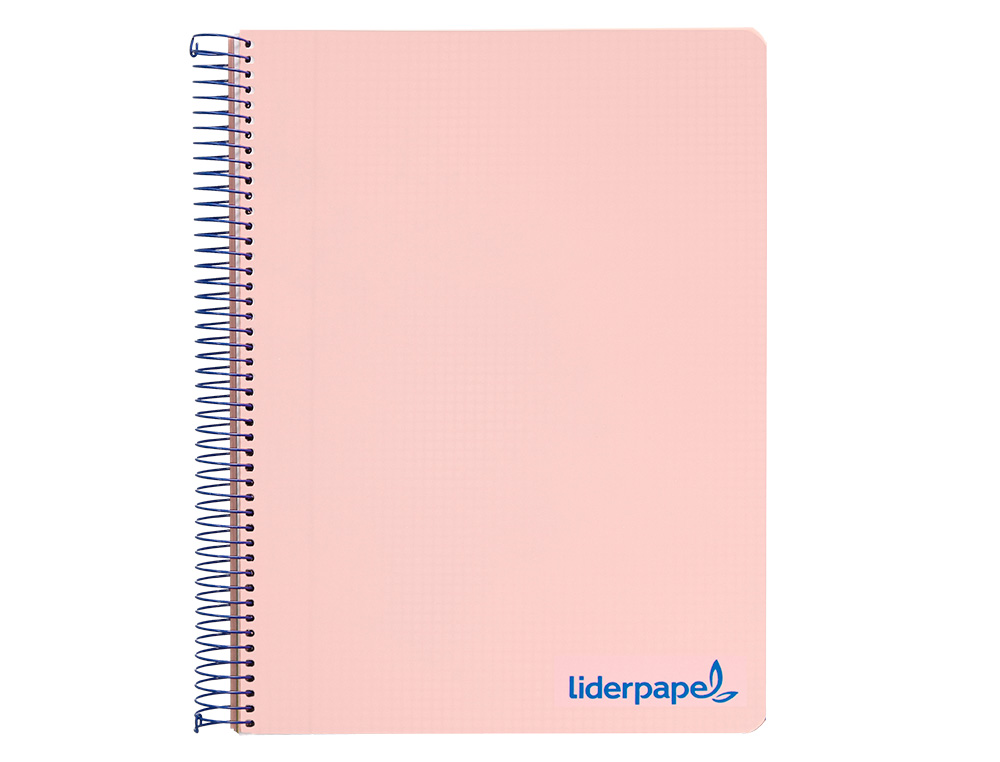 Caderno espiral liderpapel din a4 wonder capa plastico 120 f 90 gr quadricula 5 mm 5 bandas de cores 4 furos rosa ( Imagem 3 de 16 ) - Preview